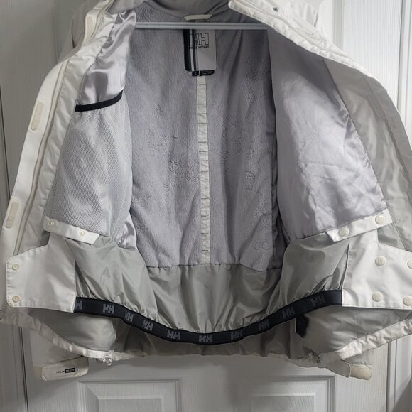 #349 Helly Hansen White Snow Winter Jacket sz M - Picture 3 of 8